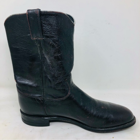 Justin Black Cherry All Leather Boots - Picture 3 of 9